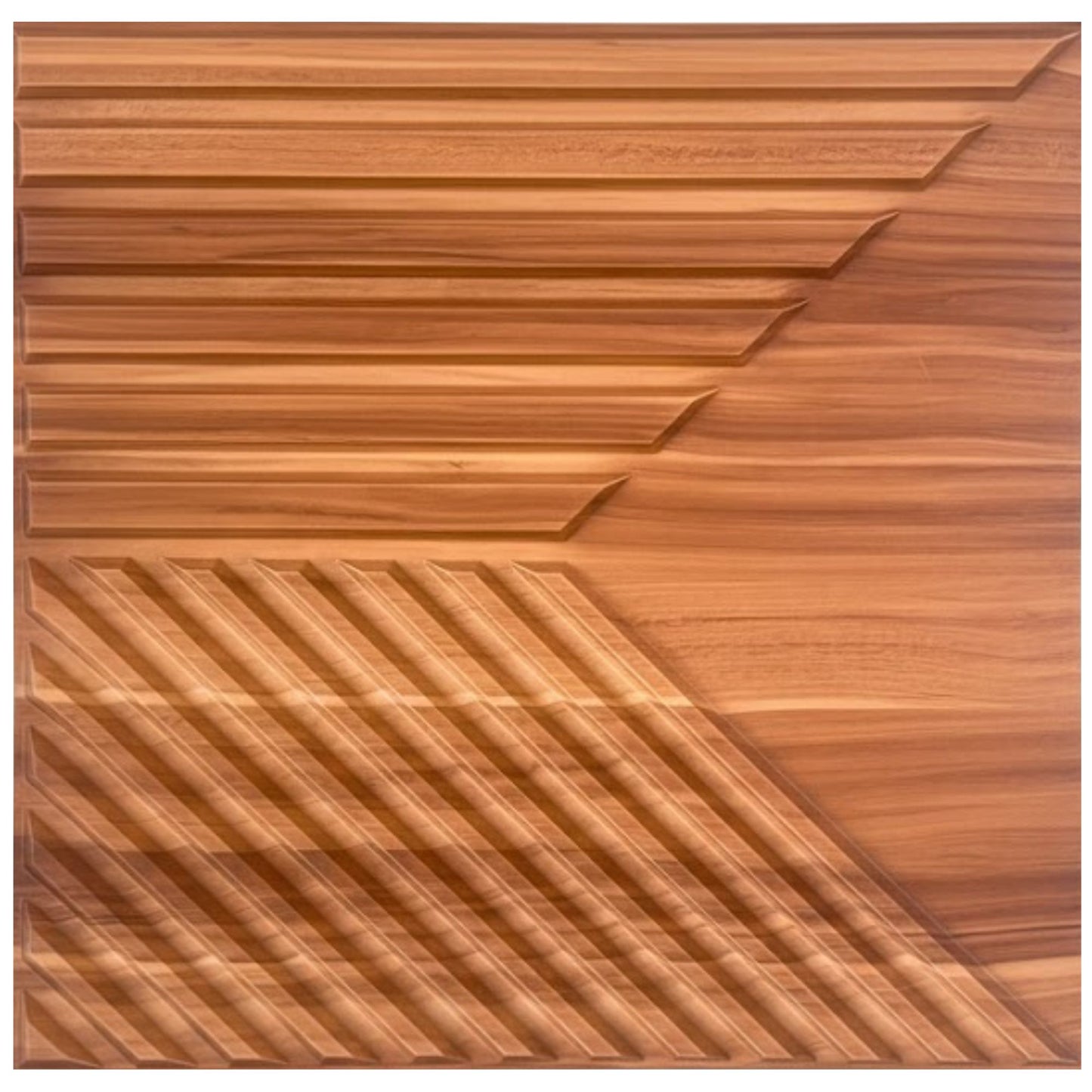 Wooden 3D Wall Panels Triple Stripe Design
