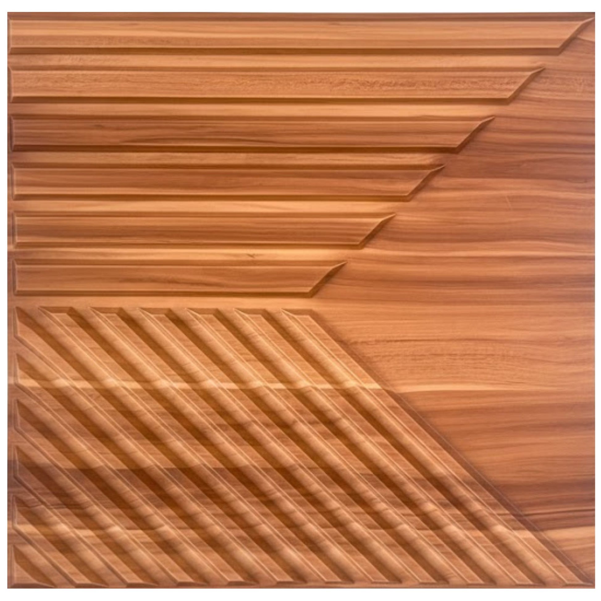 Wooden 3D Wall Panels Triple Stripe Design
