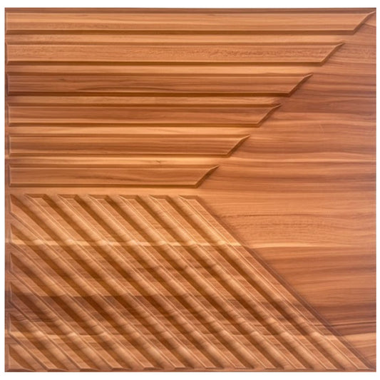 Wooden 3D Wall Panels Triple Stripe Design
