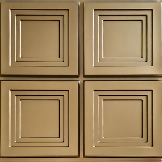 Champagne Gold 3D Wall Panels Square Box Design-1
