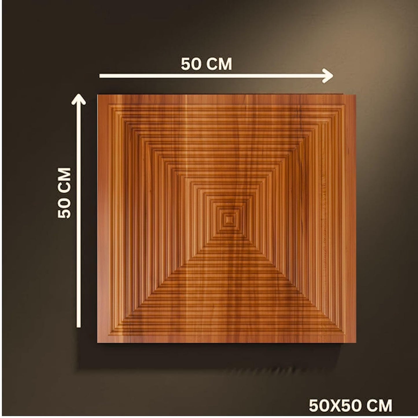 Dark Wood Pyramid Design 3D Wall Panel-2