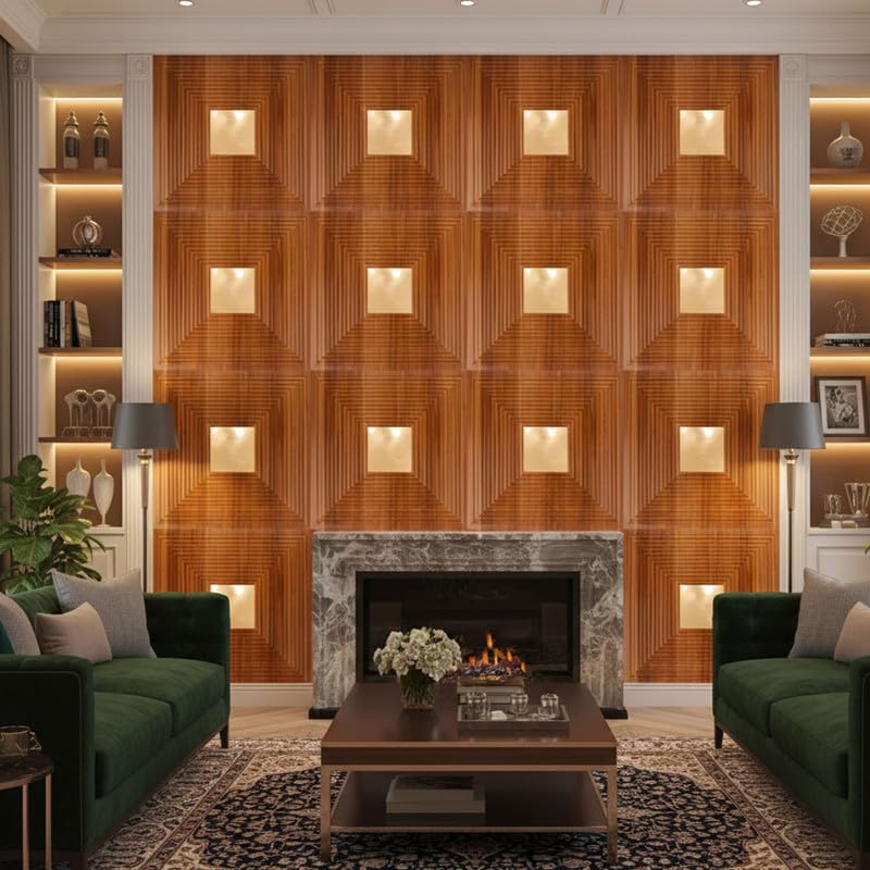 Darkwood 3D Wall Panels Line Design
