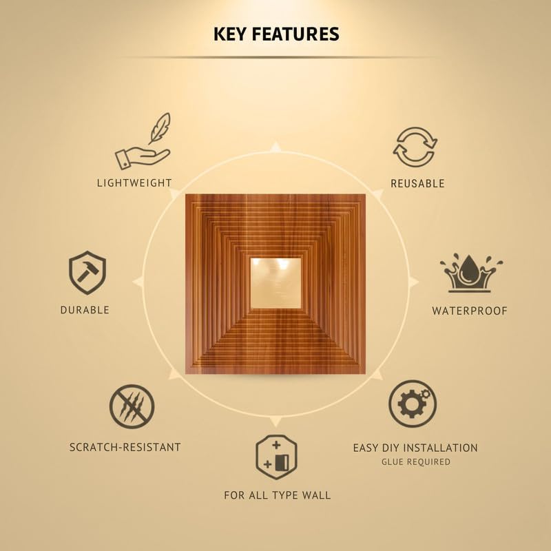 Darkwood 3D Wall Panels Line Design
