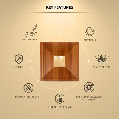 Darkwood 3D Wall Panels Line Design
