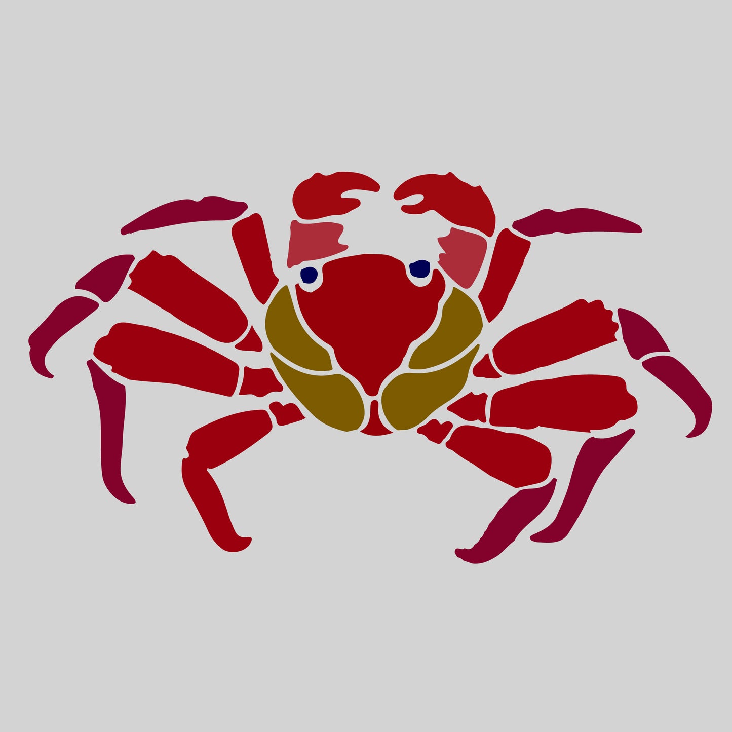 Delight Crab Design Stencil for Wall Painting (KDMD1485)