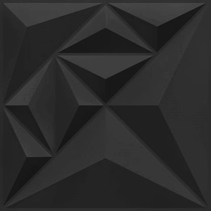 Matt Black Diamond Design 3D Wall Panel-1