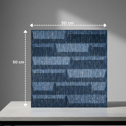 Electic Blue 3D Wall Panels Vault Design