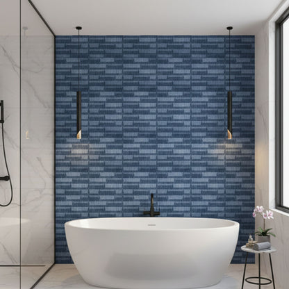 Electic Blue 3D Wall Panels Vault Design