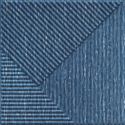 Electric Blue 3D Wall Panels Stripe Design