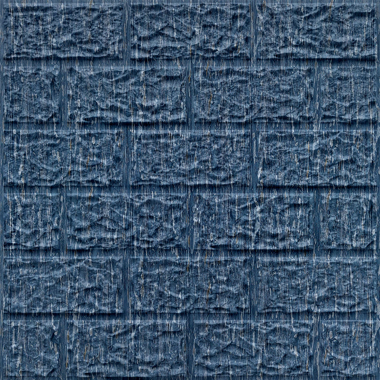 Electric Blue Self Adhesive 3D Panels Brick Design