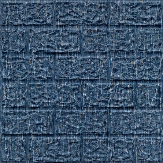 Electric Blue Self Adhesive 3D Panels Brick Design