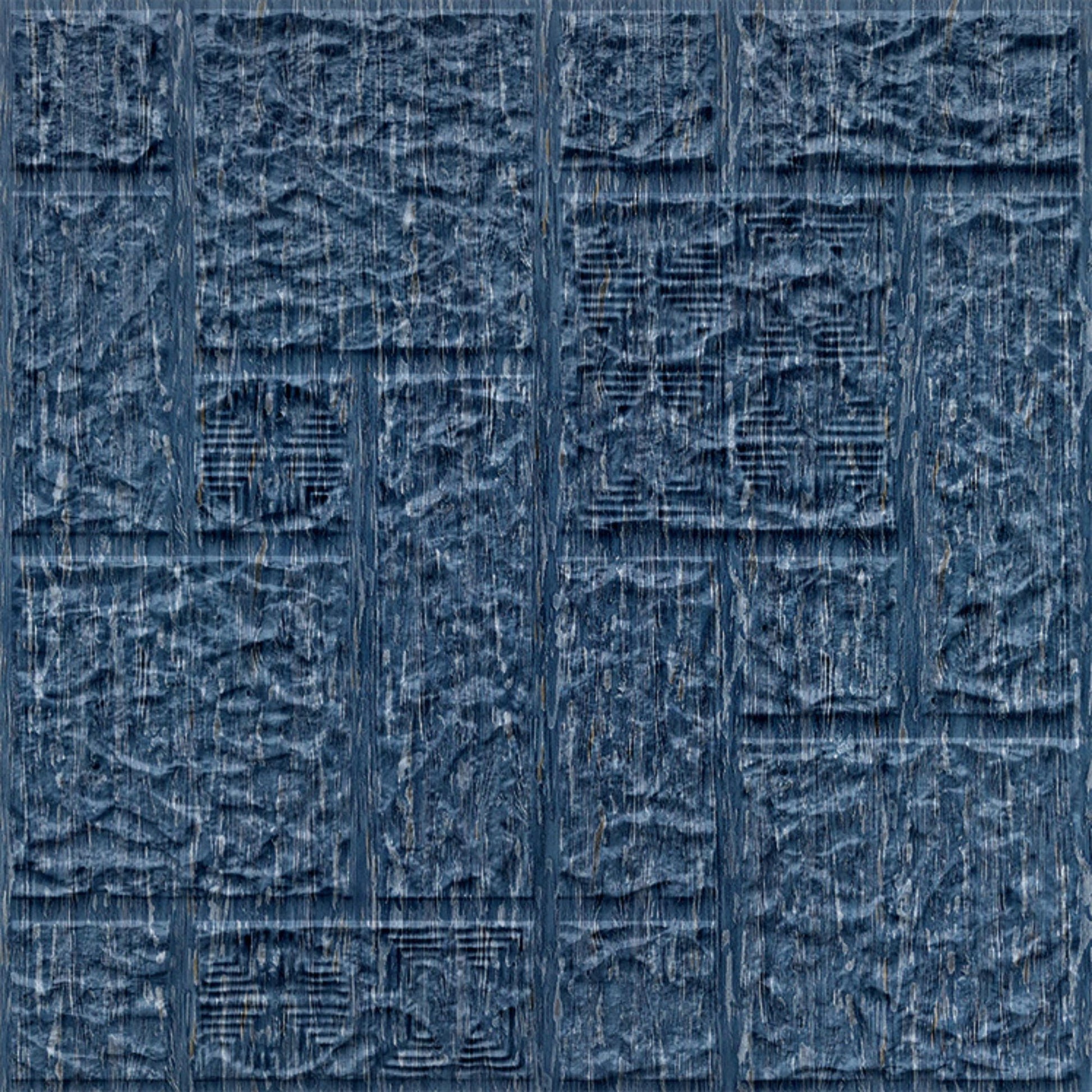Electric Blue Self Adhesive Wall Panels Abstract Design
