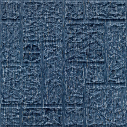 Electric Blue Self Adhesive Wall Panels Abstract Design
