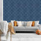 Electric Blue Self Adhesive Wall Panels Flower Design