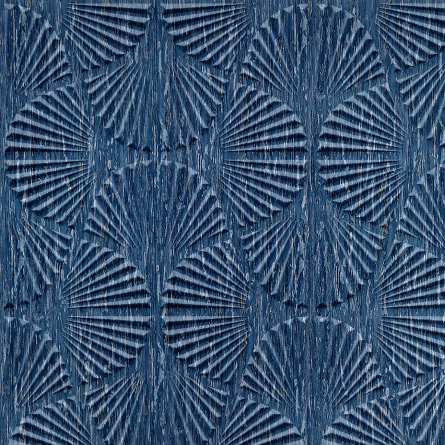 Electric Blue Self Adhesive Panels Hand Fan Design