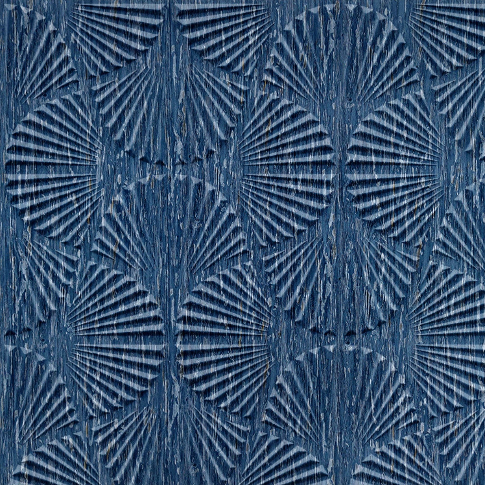 Electric Blue Self Adhesive Panels Hand Fan Design