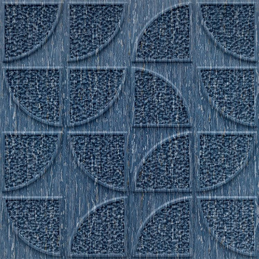 Electric Blue Self Adhesive Panels Quarter Circle Design