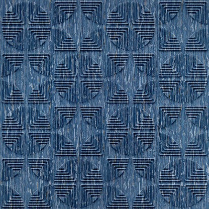 Electric Blue Self Adhesive Panels Quarter Circle Design
