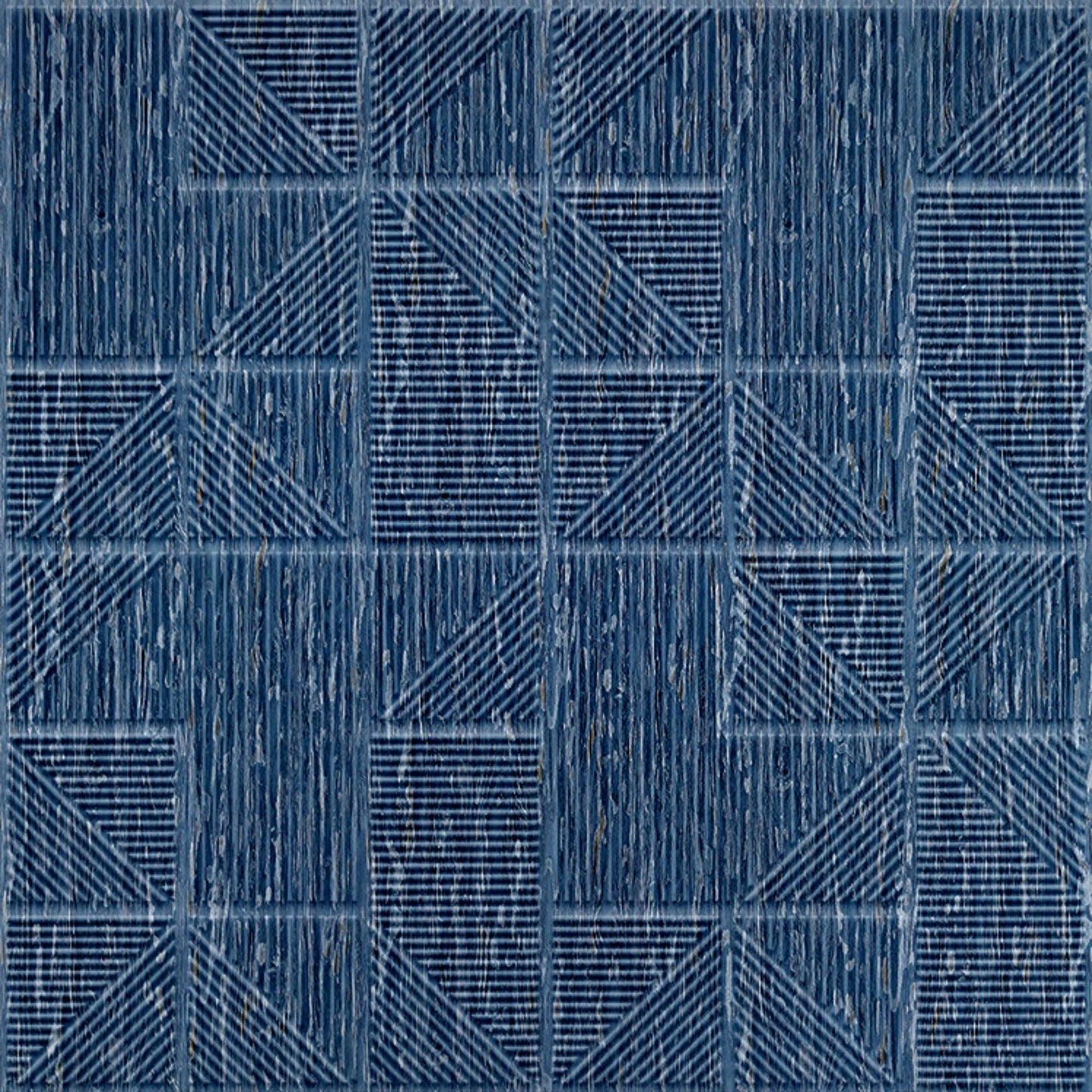 Electric Blue Self Adhesive Panels Stripe Design