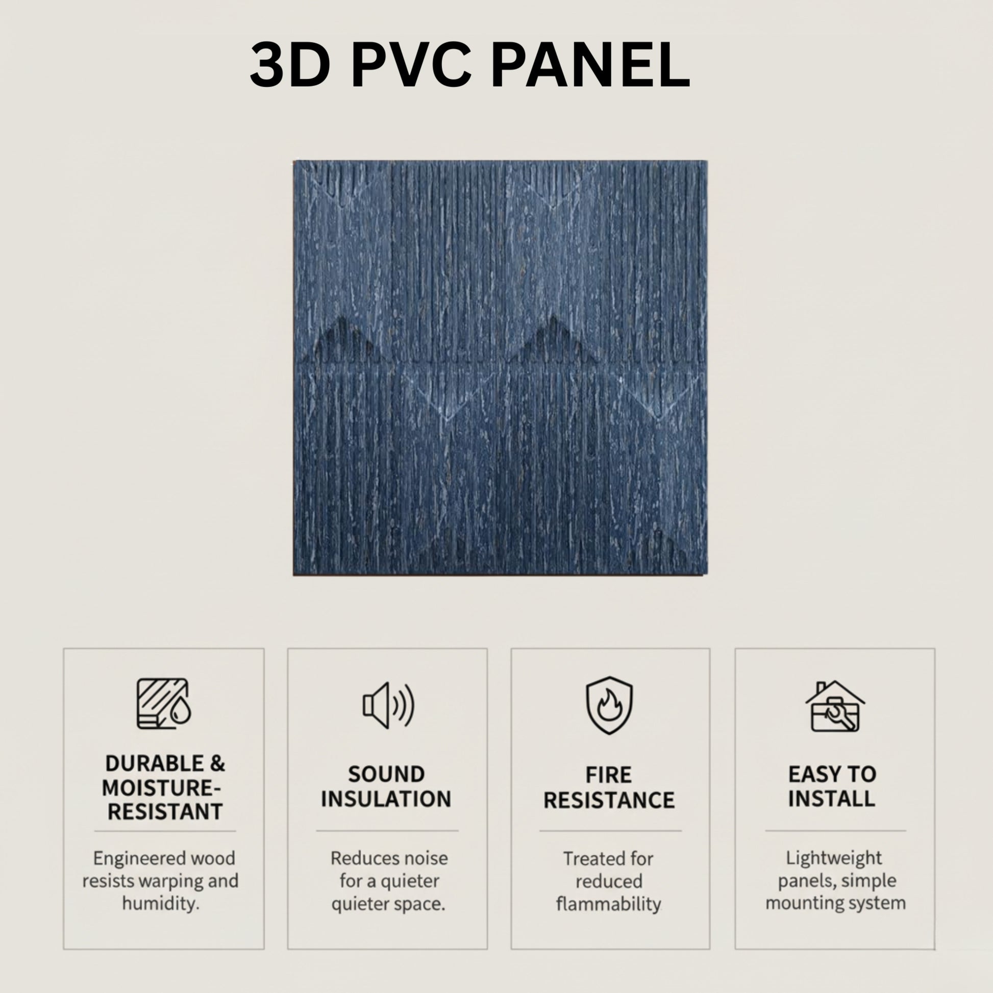 Electric Blue 3D Wall Panels Artisan Design