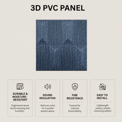 Electric Blue 3D Wall Panels Artisan Design