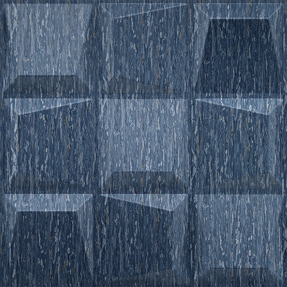 Electric Blue Cubical Design 3D Wall Panels View-1