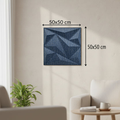 Electic Blue 3D Wall Panels Alps Design-1