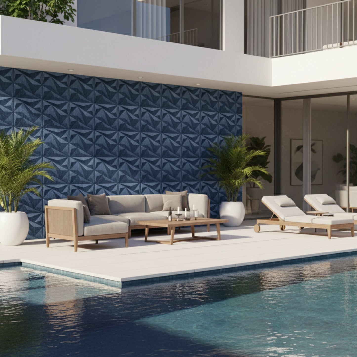 Electic Blue 3D Wall Panels Alps Design-2