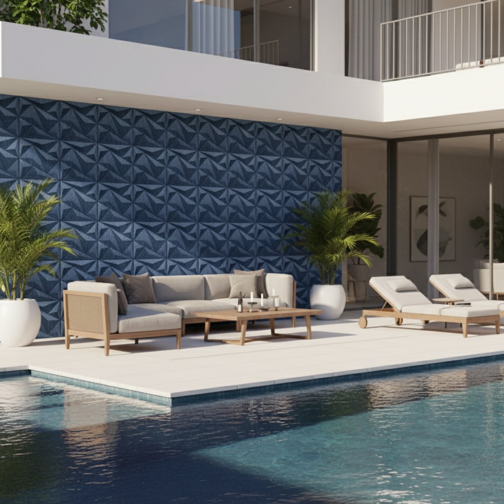 Electic Blue 3D Wall Panels Alps Design-2