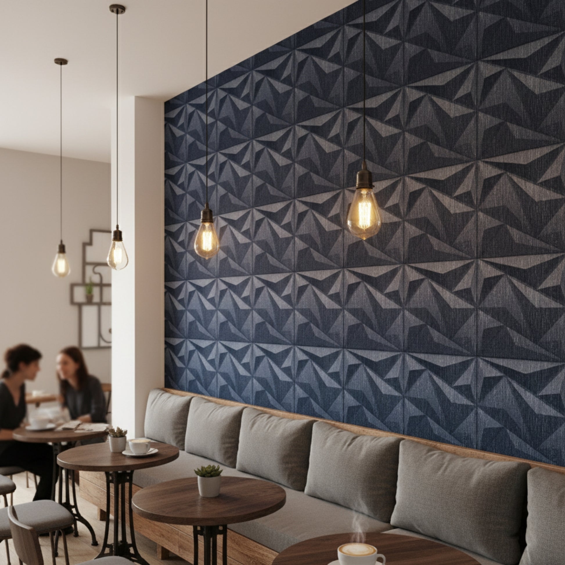 Electic Blue 3D Wall Panels Alps Design