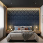 Electric Blue 3D Wall Panels Bloom Design