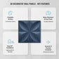 Electric Blue 3D Wall Panel Butterfly Design Front View