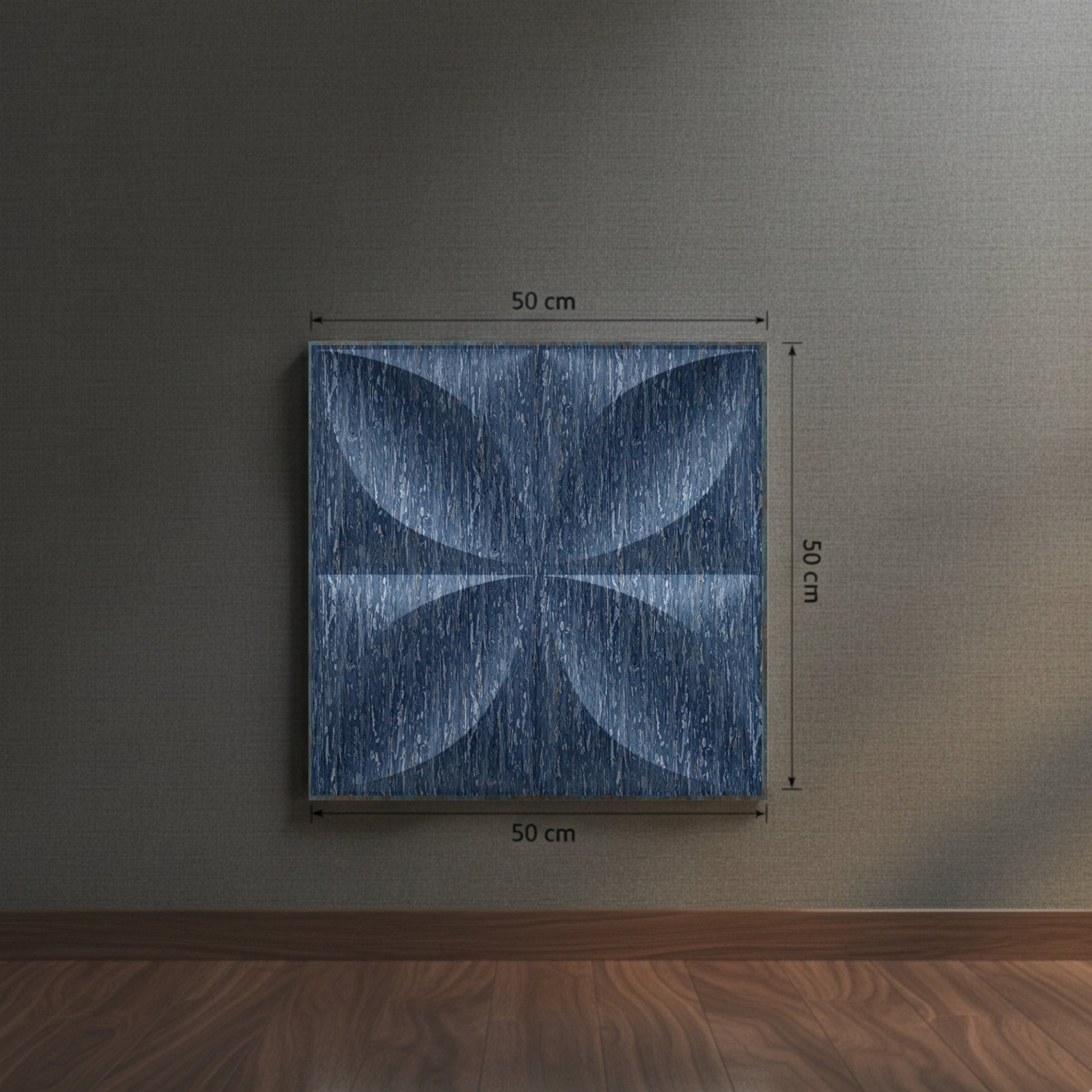Electric Blue 3D Wall Panel Butterfly Design Front View