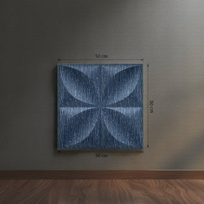 Electric Blue 3D Wall Panel Butterfly Design Front View