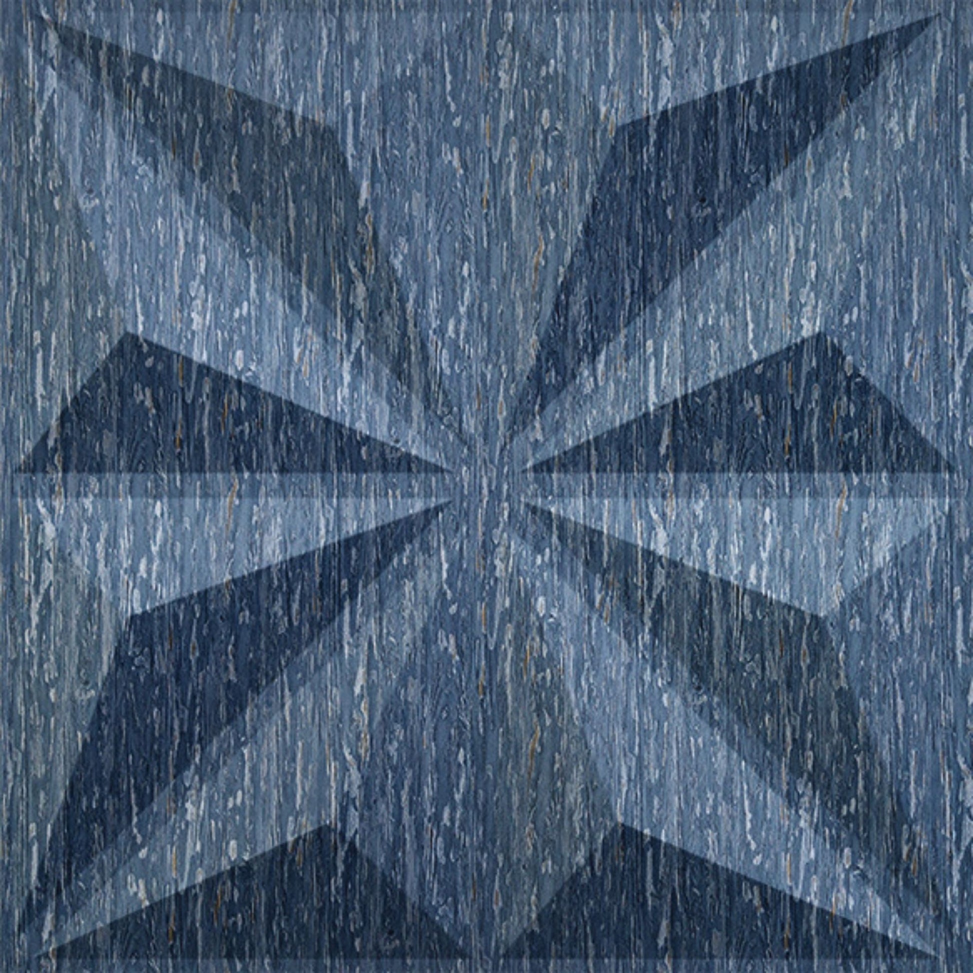 Electric Blue Crystal Design 3D Wall Panel View-1