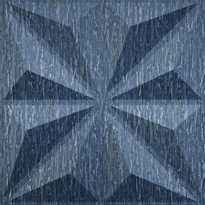 Electric Blue Crystal Design 3D Wall Panel View-1