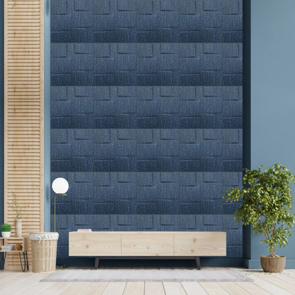Electric Blue Stream Design 3D Wall Panel-1