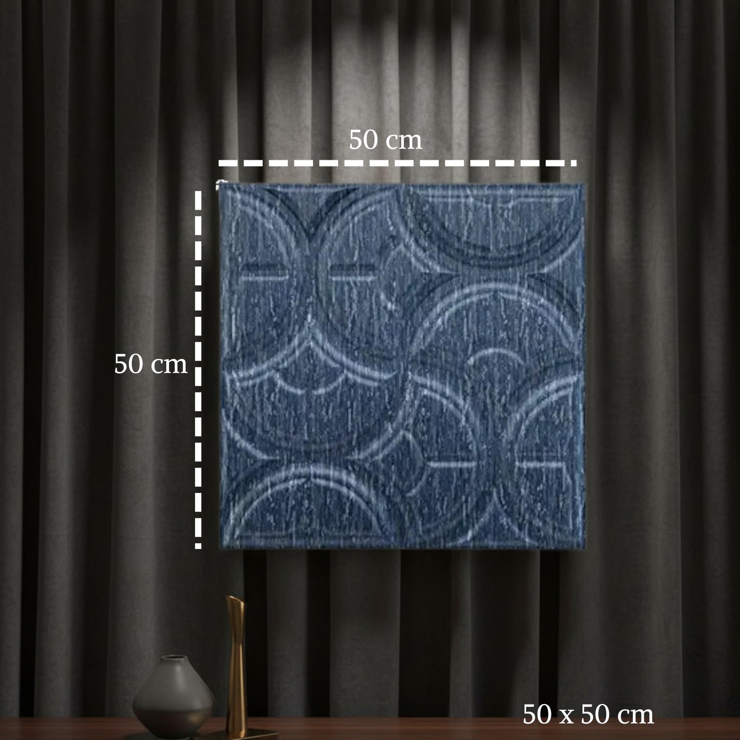 Eletric Blue 3D Wall Panels Luna Design