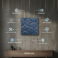 Eletric Blue 3D Wall Panels Luna Design