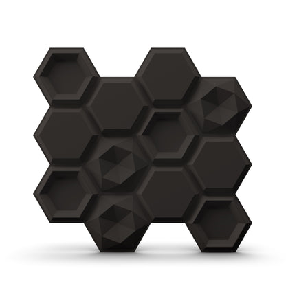Black 3D Wall Panels Hexagon Design-5001