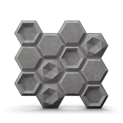 Gray Marble 3D Wall Panels Hexagon Design-5001