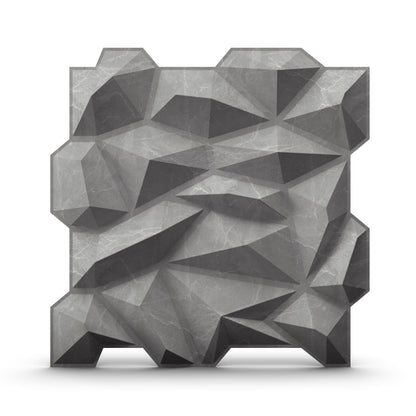 Gray Marble Diamond Design 3D Wall Panel View-1