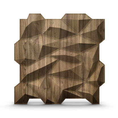 Oak Wood Diamond Design 3D Wall Panel View-1