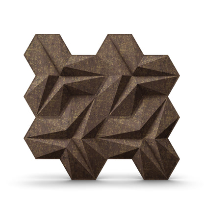 Magnum Brown 3D Wall Panels Hexagon Design