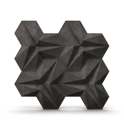 Nexa Gray 3D Wall Panels Hexagon Design