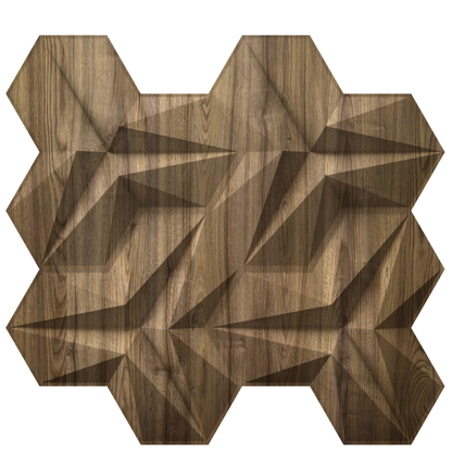 3D Wall Panels - Hexagon Design 43X45 cm (Wood)