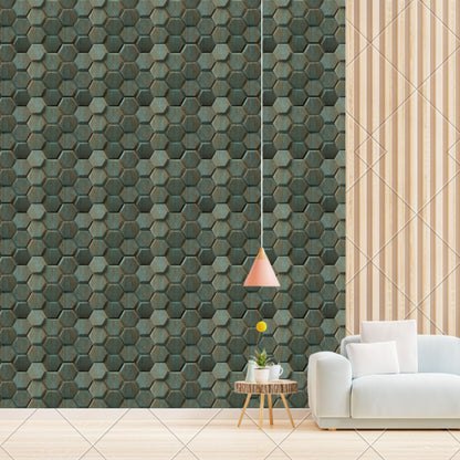 Rustic wood 3D Wall Panels Hexagon Design-td038 view-3