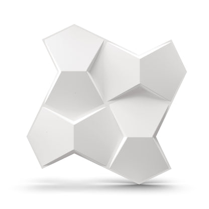 white 3D Wall Panels Small Diamond Design