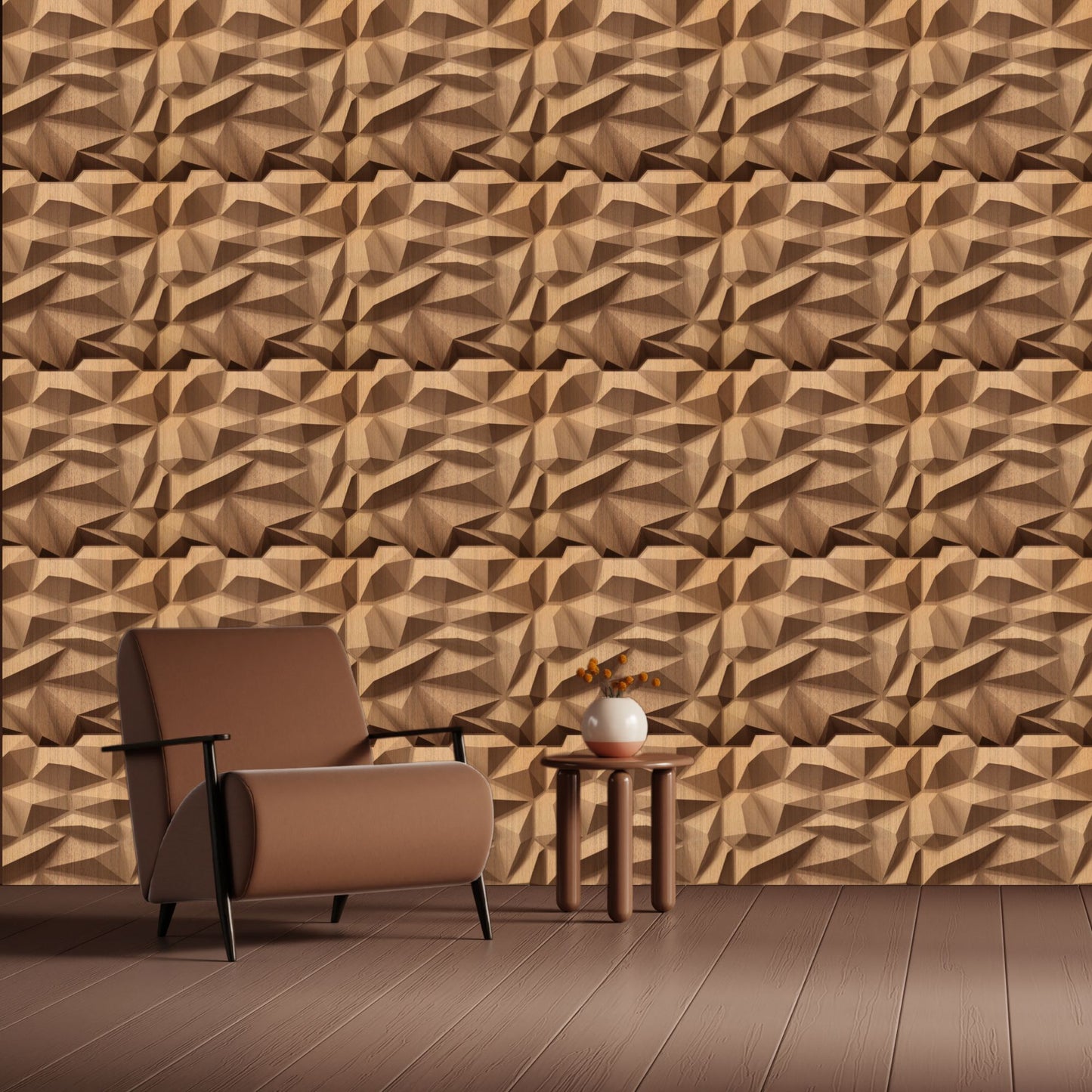 F5002 Metallic Wood 3D Wall Panel-1