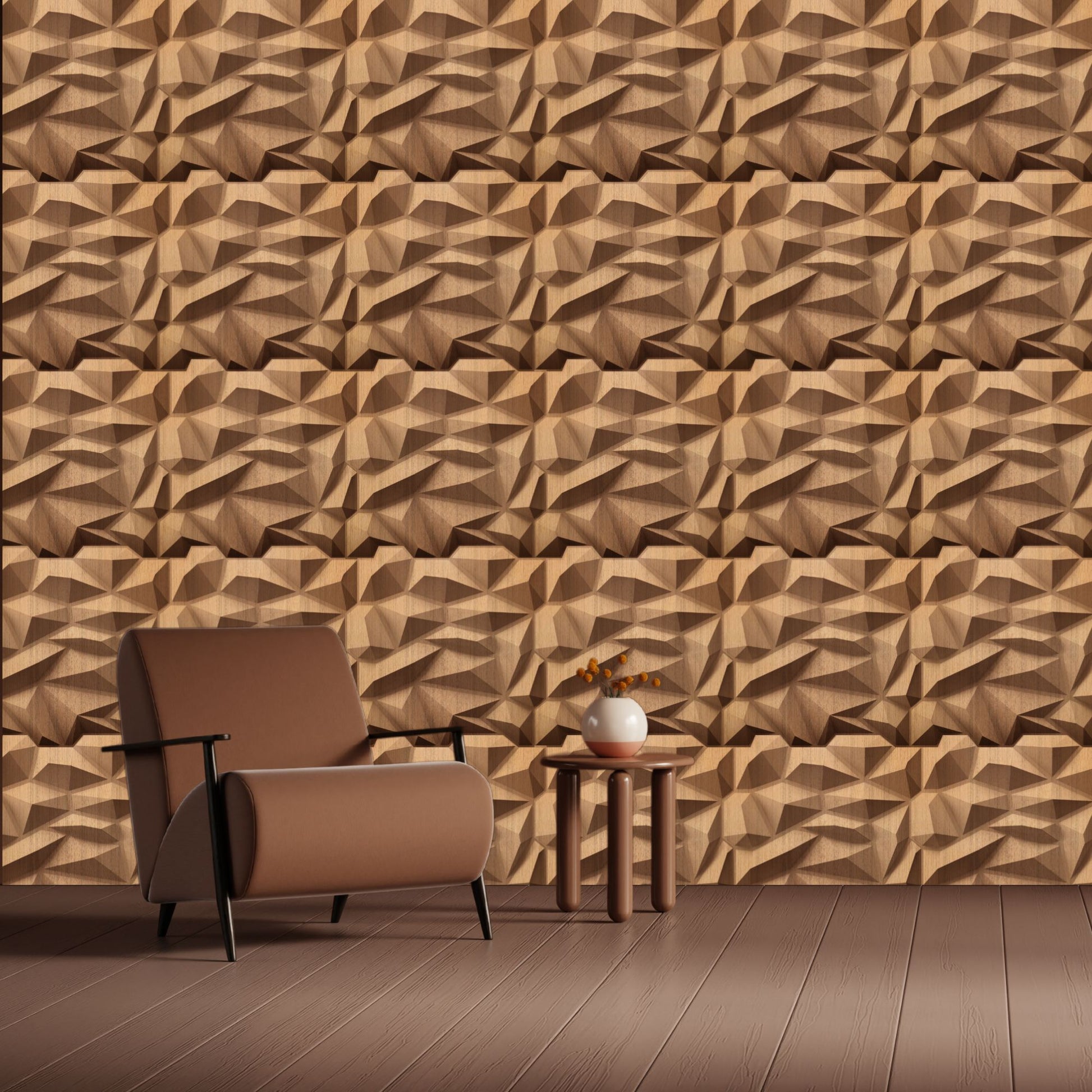 F5002 Metallic Wood 3D Wall Panel-1